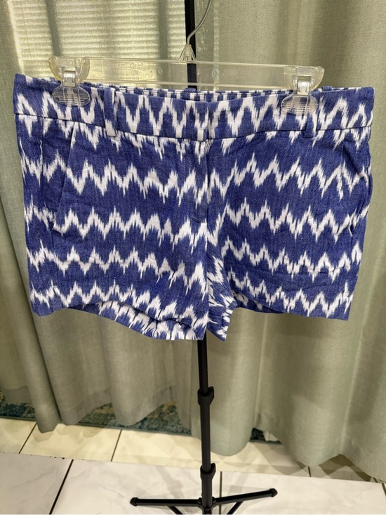 J. Crew Pants - J. Crew Blue and White Ikat Stretch Bike Shorts